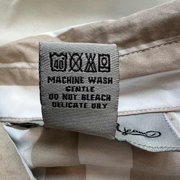 NWOT Spoon Jeans Tan/Ivory Flowy Blouse - Picture 5 of 6